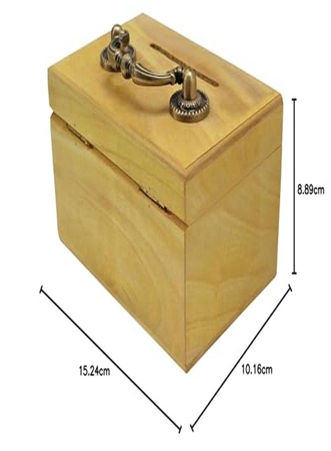 ات او اس 365 حصالة نقود خشبية عتيقة مصنوعة يدويًا من ITOS365 - صندوق توفير العملات المعدنية - حصالة على شكل خنزير - هدايا للأطفال والفتيات والفتيان والكبار - Image 5